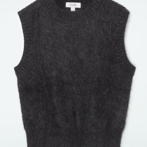 <택있음>COS 모헤어 니트 베스트(M/차콜)