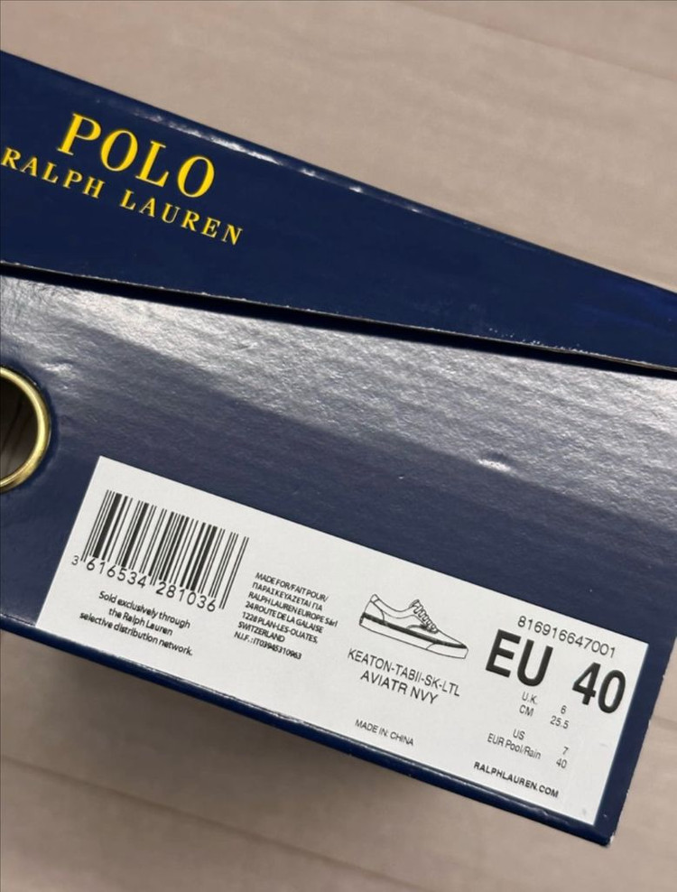 폴로 랄프로렌 polo keaton 코듀로이 스니커즈 255 사이즈 us 7 사이즈--4