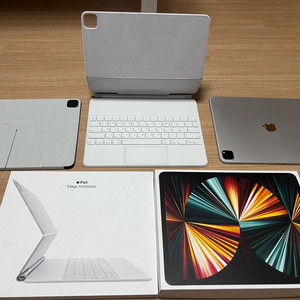 M1 아이패드 프로 12.9 5세대 실버 256GB WiFi + 정품 매직키보드 + 모프트 플로트 폴리오