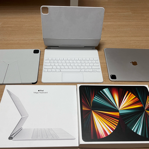 M1 아이패드 프로 12.9 5세대 실버 256GB WiFi + 정품 매직키보드 + 모프트 플로트 폴리오
