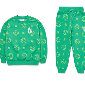 쿨거래시 6만9천택포! 미착용 새제품 MLB 맨투맨 상하세트 남아여아 공용 세트 커플 상하복세트 사이즈 110