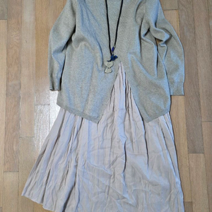 uncommon 니트 플리츠 롱 원피스 목걸이 제외