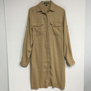 랄프로렌폴로 롤업 린넨 셔츠 원피스 S 이미지