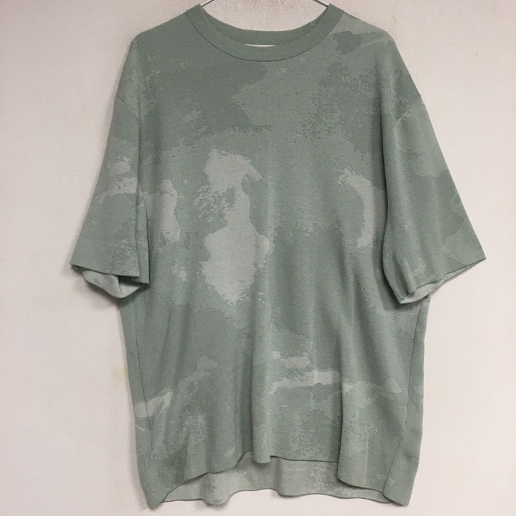 COS 코스 남성 릴렉스드 자쿼드 반팔 니트 M--1