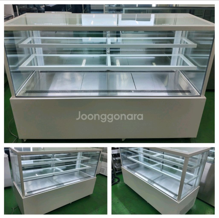 카페용 마카롱 샌드위치 케잌 베이커리 디저트 냉동냉장 쇼케이스 화이트 UV 접합 이미지