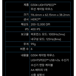 로지텍 G304 블랙 팝니다
