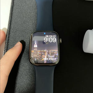 애플워치 7 스테인리스 그래파이트 45mm 셀룰러