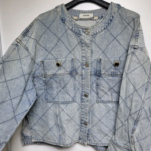 시스템 퀄팅 데님 자켓