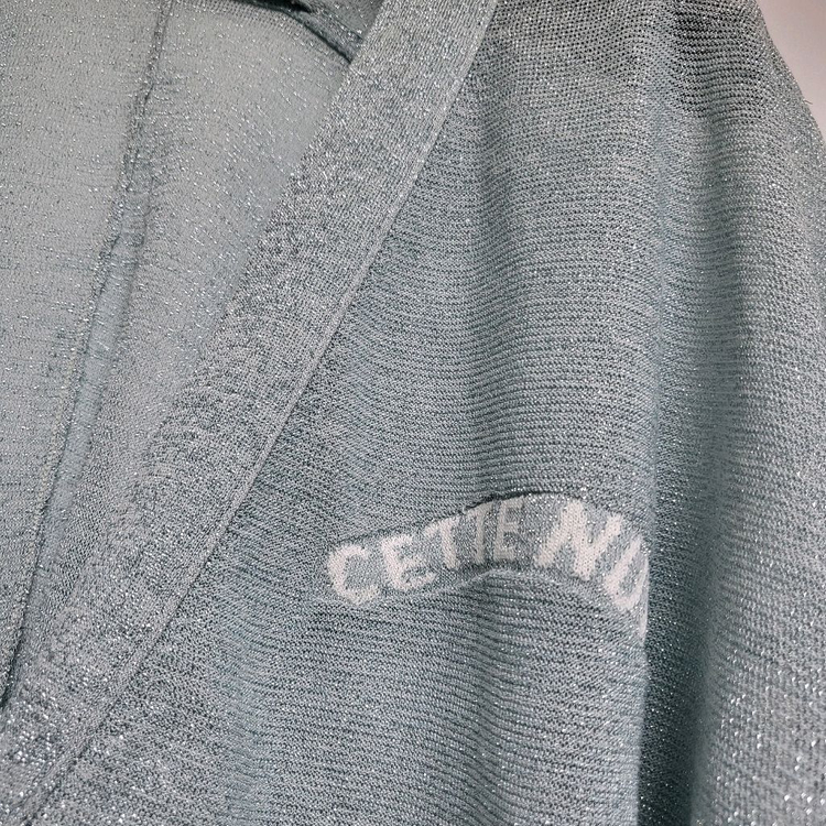 시스템 글리터 레터링 가디건--2