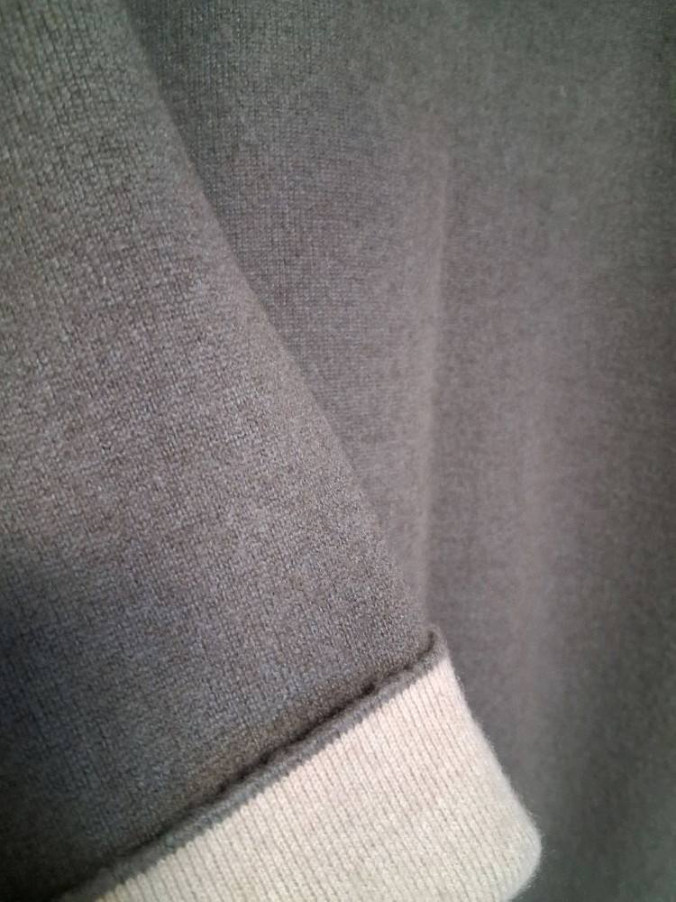 캐시미어 100% 양면 후드 롱 가디건 이미지