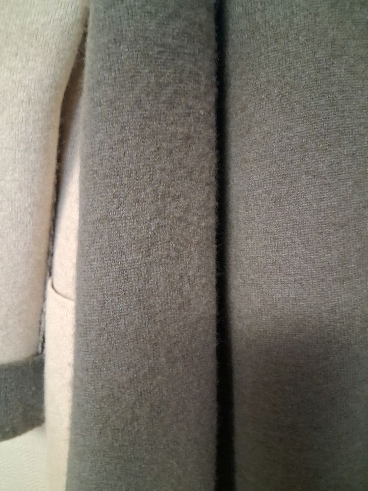 캐시미어 100% 양면 후드 롱 가디건 이미지