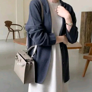 보웬 홀가먼트 울 카라 니트 자켓 이미지