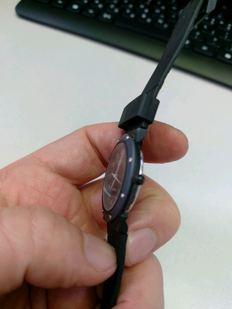 포춘제네바 블랙 쿼츠 남성 시계--1