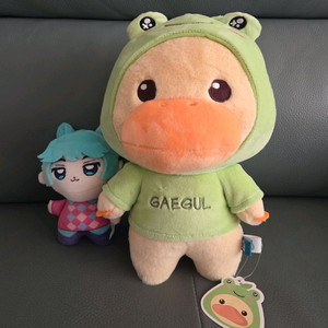 귀여운 오리인형 케이팝인형키링 2종 새상품 일괄판매