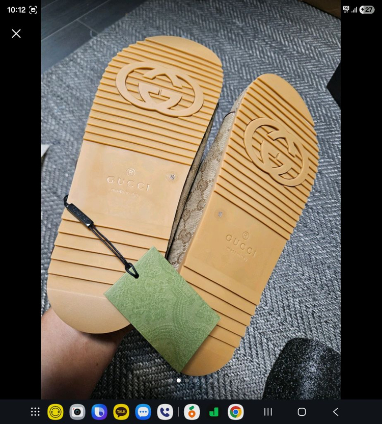 구찌 남성 스트랩 슬라이드 샌들 10사이즈--1