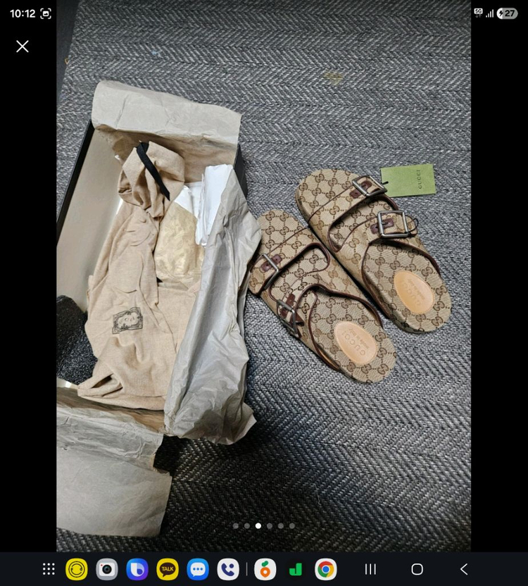 구찌 남성 스트랩 슬라이드 샌들 10사이즈--2