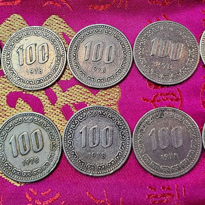 1978년 100원 동전 10개일괄 이미지