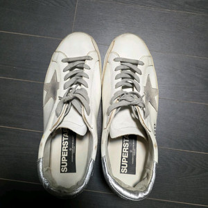 골든구스 슈퍼스타 스니커즈 화이트실버 44사이즈