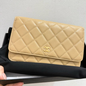 캐비어 레더 클러치백