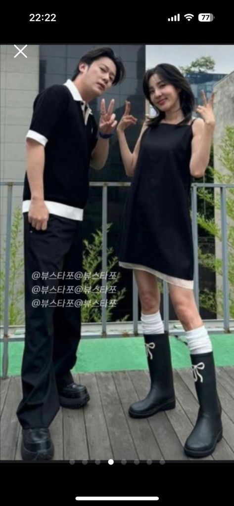 크리스틴 비바람 레인부츠 핑크 250 새상품 발레코어룩 99900원 구매--3