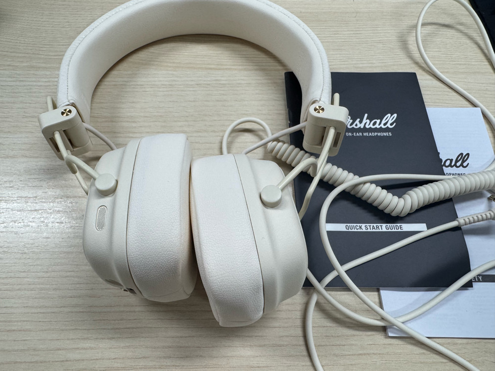 마샬 메이저 BT Major 헤드폰 크림색--4