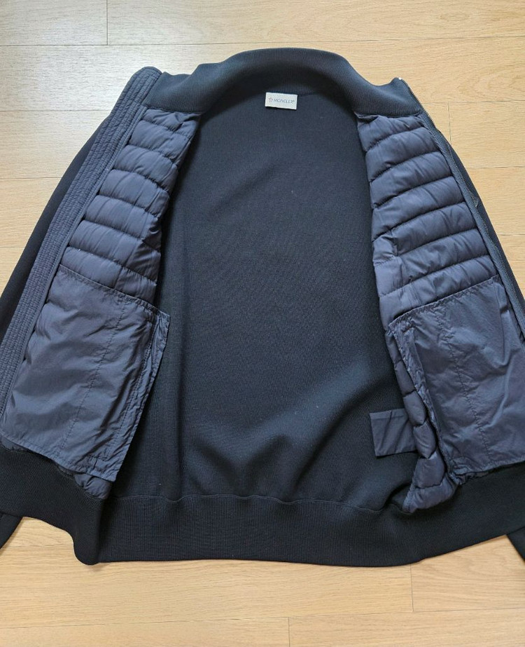 몽클레어 남성 니트패딩 블랙 L (김현우 니트패딩) 이미지