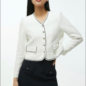 미쏘 트위드 자켓 아이보리 M사이즈 새상품 99000원 구매