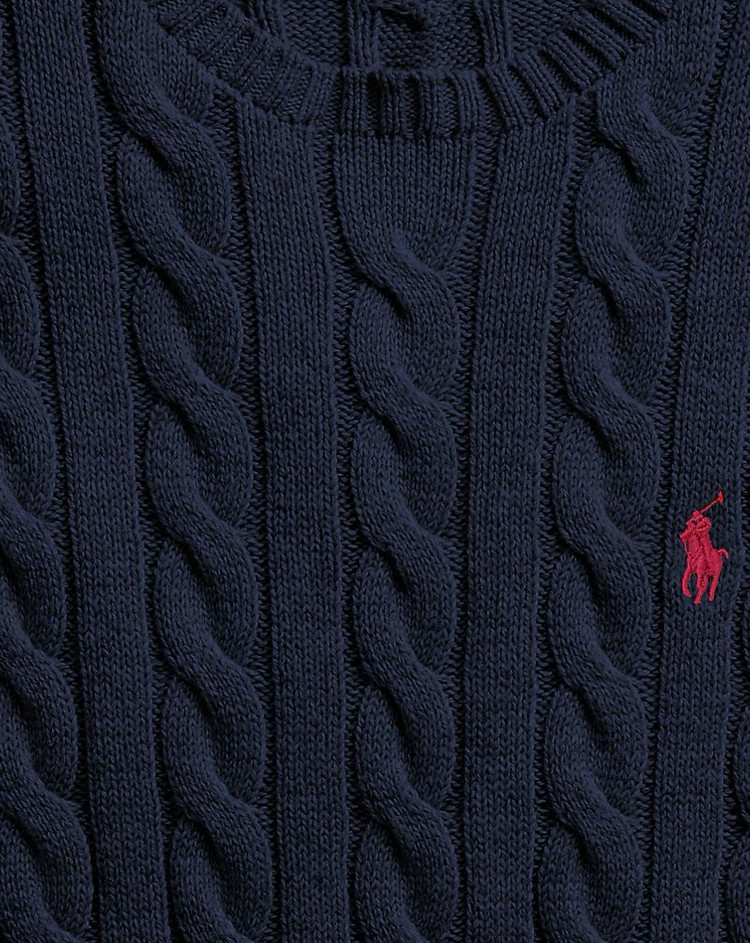 폴로 랄프로렌 케이블 니트 코튼 스웨터 헌터 네이비 XL 신품 꽈배기 이미지
