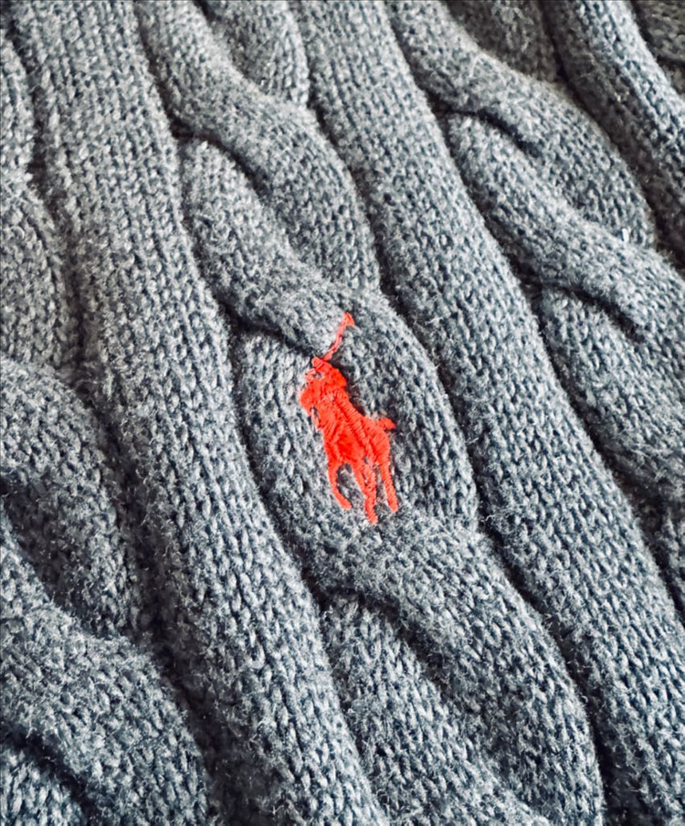 폴로 랄프로렌 케이블 니트 코튼 스웨터 헌터 네이비 XL 신품 꽈배기 이미지