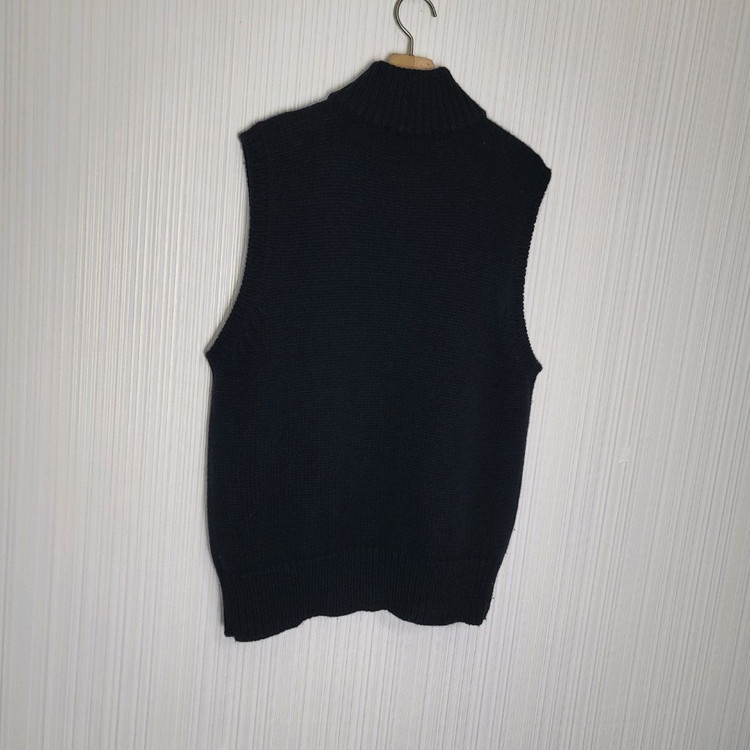 95_폴로 울 니트집업 배스트 블랙 랄프로렌 조끼집업--2