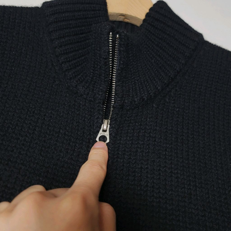 95_폴로 울 니트집업 배스트 블랙 랄프로렌 조끼집업--4