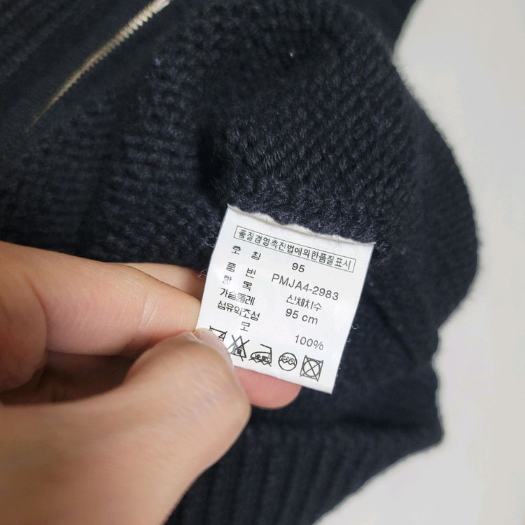 95_폴로 울 니트집업 배스트 블랙 랄프로렌 조끼집업--6