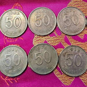 1988년 50원 동전 10개일괄 이미지