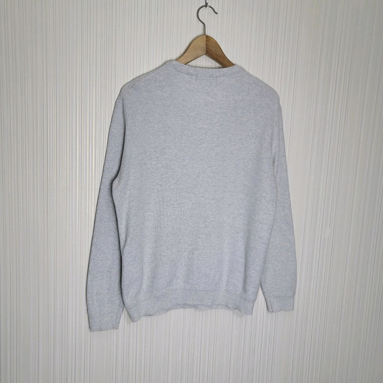 100_헤지스 면 니트 라운드 와플조직 오트밀그레이--2