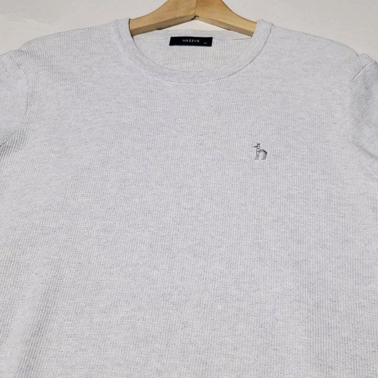 100_헤지스 면 니트 라운드 와플조직 오트밀그레이--4