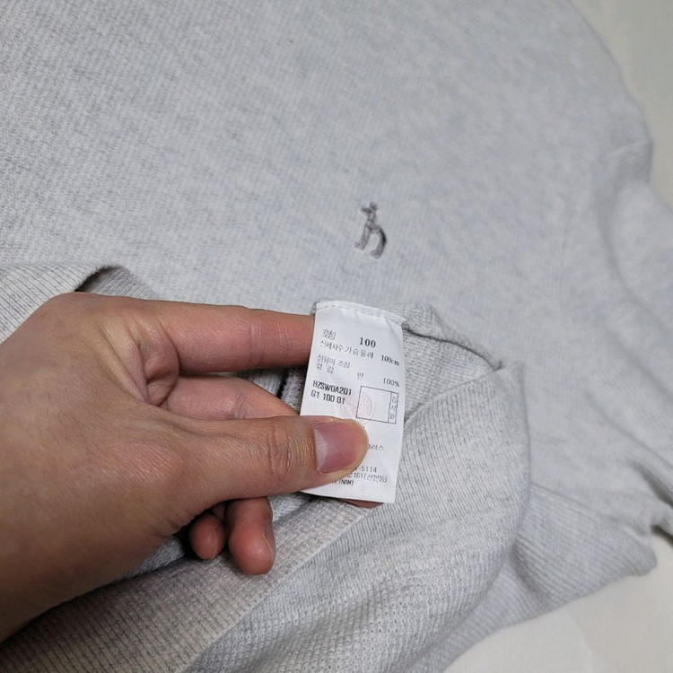 100_헤지스 면 니트 라운드 와플조직 오트밀그레이--6