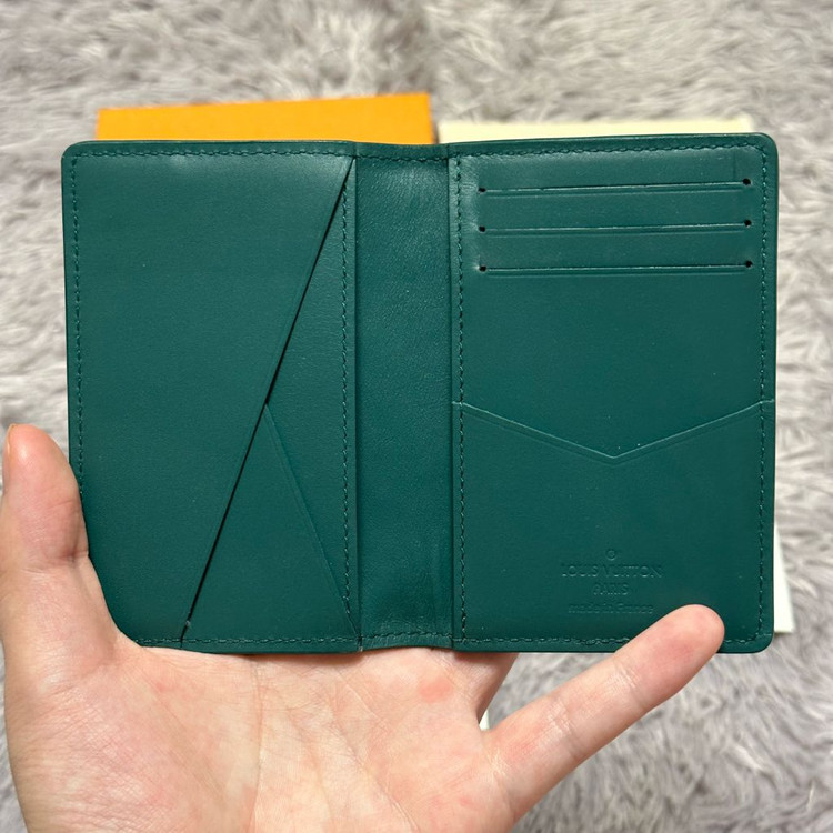 [풀구성] 루이비통 에어로그램 오거나이저 카드지갑 그린--2