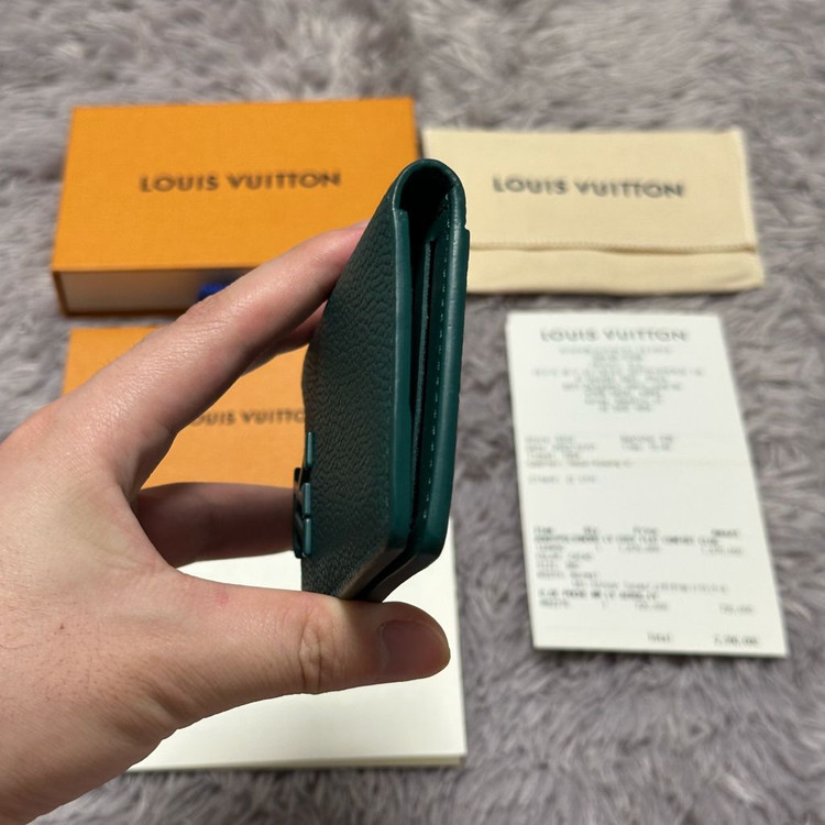 [풀구성] 루이비통 에어로그램 오거나이저 카드지갑 그린--3