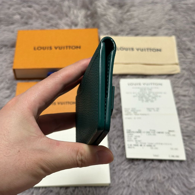 [풀구성] 루이비통 에어로그램 오거나이저 카드지갑 그린--4
