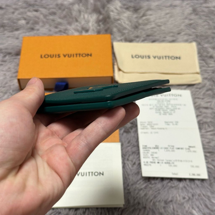 [풀구성] 루이비통 에어로그램 오거나이저 카드지갑 그린--6