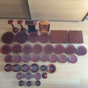 종가집 물푸레 제기세트 37p 새상품급 재기 제기 명절 제사 재사 다양한 크기의 접시, 촛대, 향로, 위패함 등으로