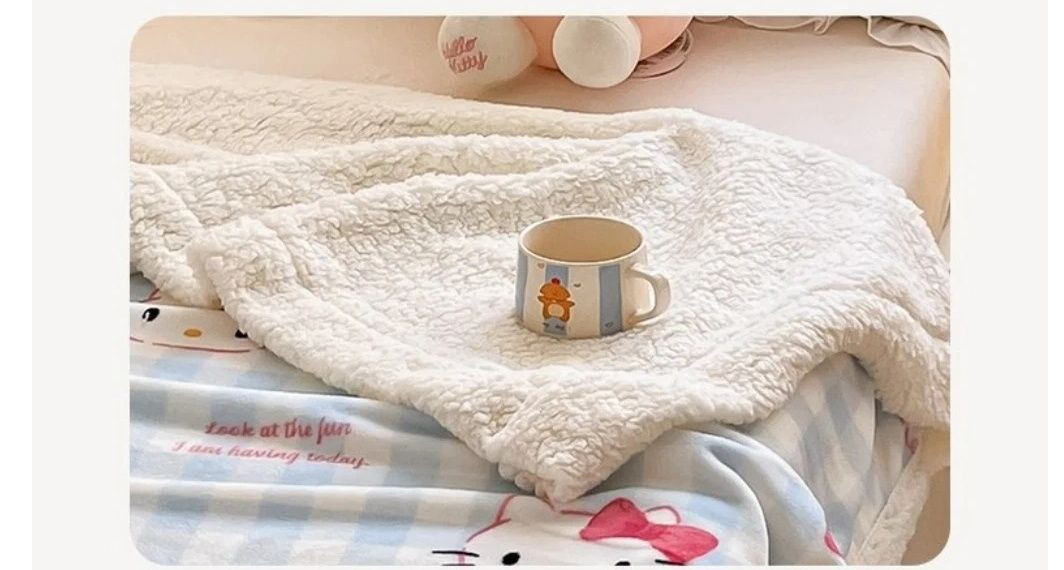 산리오극세사 양털담요 키티담요 마이멜로디담요--2