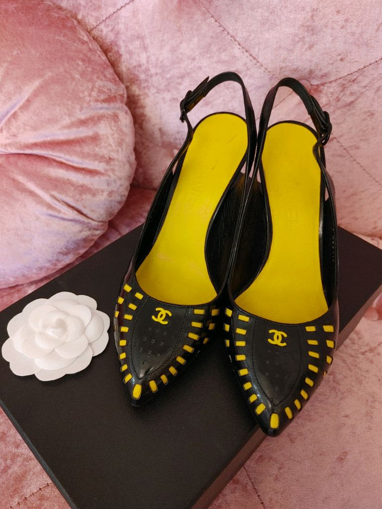 정품- 샤넬 슬링백구두- 명품 감정서 포함--5