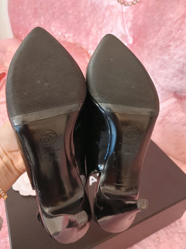 정품- 샤넬 슬링백구두- 명품 감정서 포함--7
