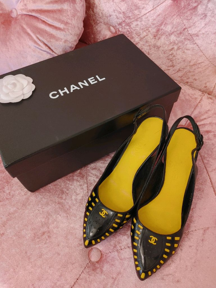 정품- 샤넬 슬링백구두- 명품 감정서 포함--8