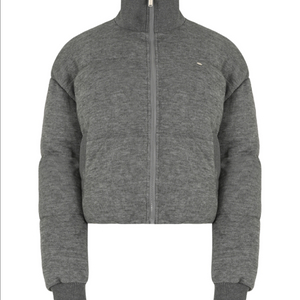 페일제이드 니트 푸퍼 자켓 패딩 그레이