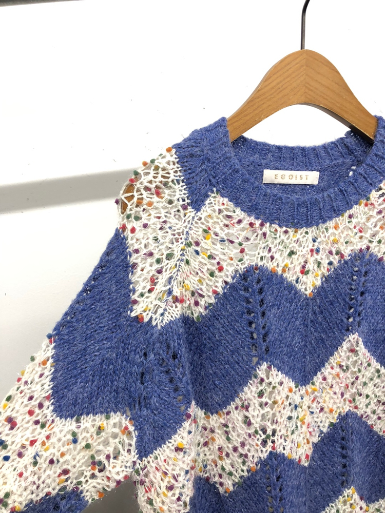 에고이스트 멀티 컬러 믹스 니트 F--1