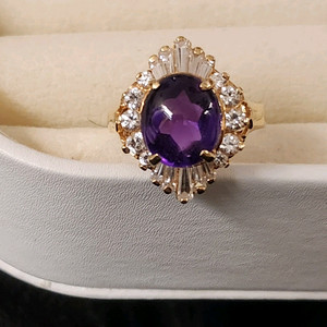 14k 자수정 반지