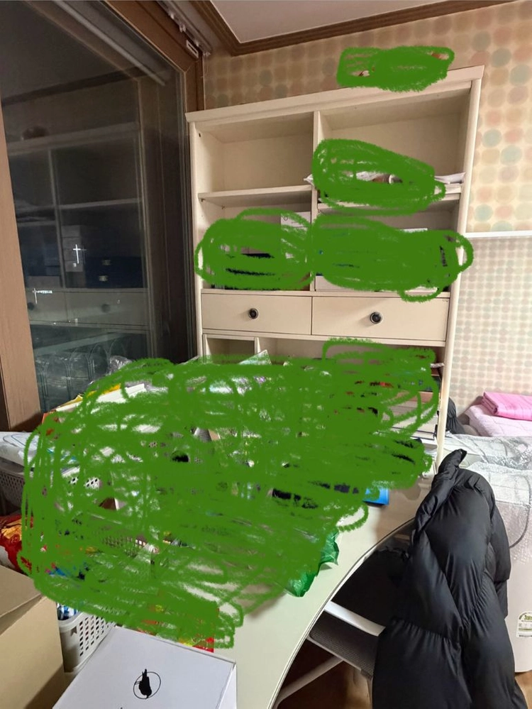 한샘 책상 책장 세트 이미지