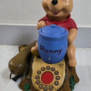 디즈니 아기곰푸우 빈티지 전화기